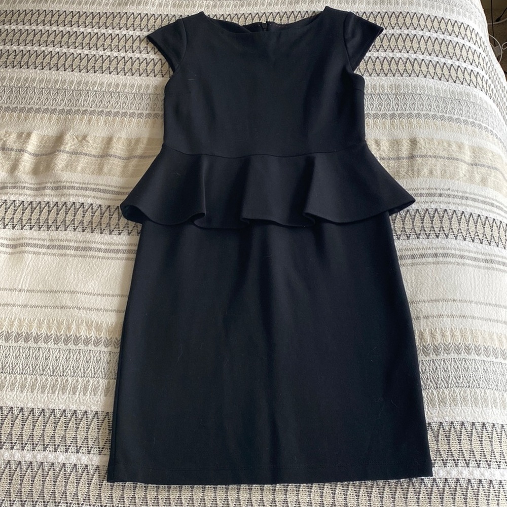 NWOT- Alice and Olivia Black Peplum Dress size 8
